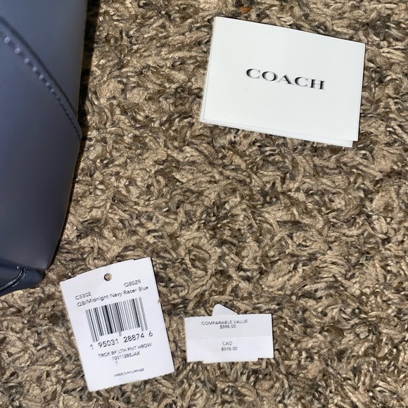 Navy blue and grey coach track bag - Picture 4 of 4